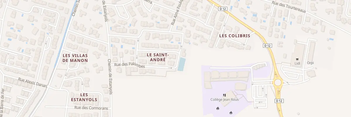 Plan du 1 Rue des Alouettes à Pia