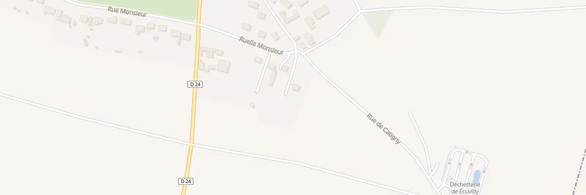 Plan du 9001 Rue de Catigny à Écuvilly