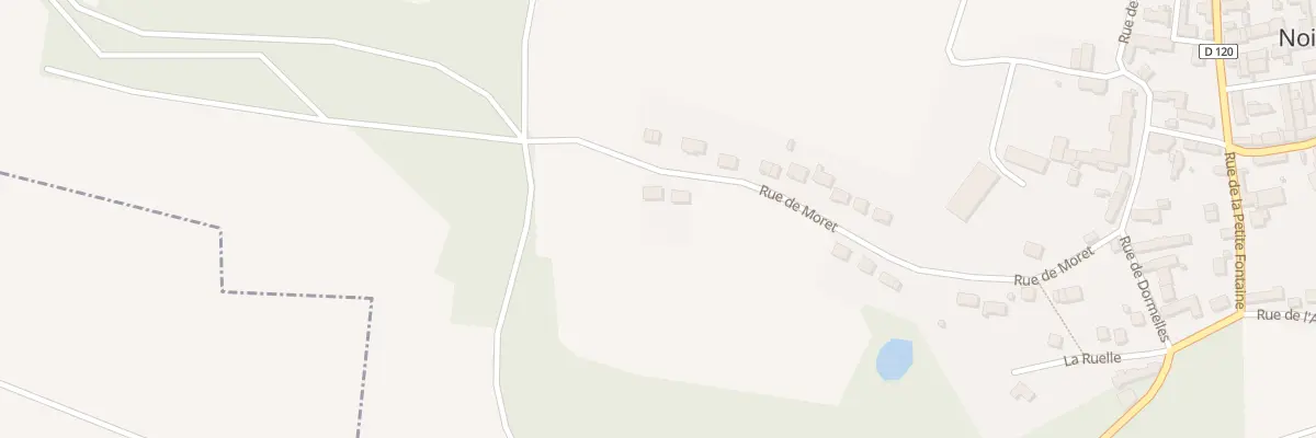 Plan de la Rue de Moret à Noisy-Rudignon