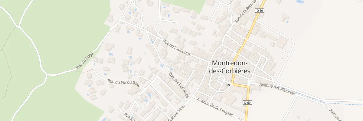 Plan du 9 Rue du Faubourg à Montredon-des-Corbières