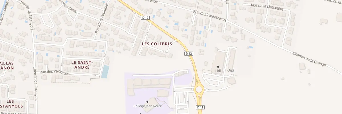 Plan du 12 Rue des Colibris à Pia