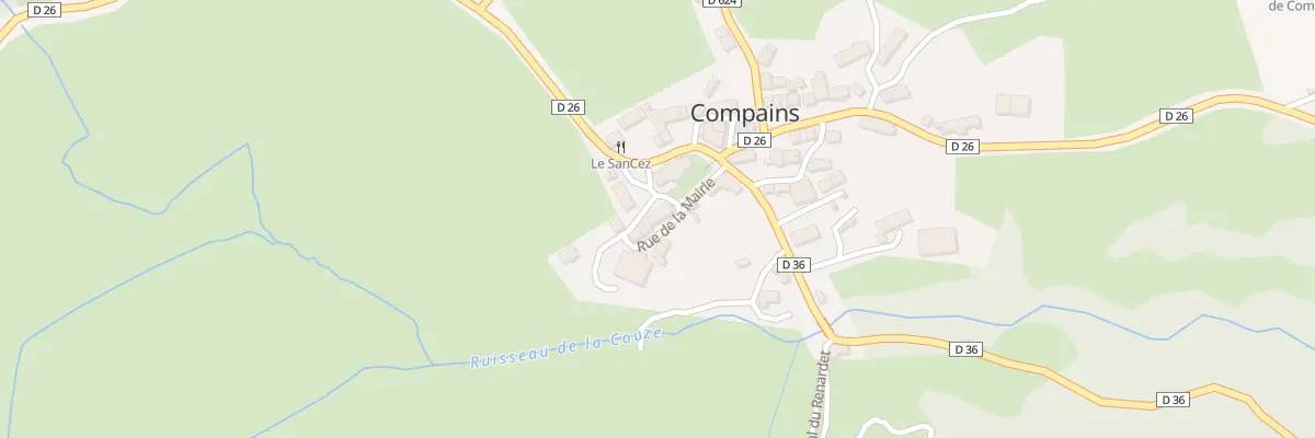 Plan du 5006 Compains à Compains