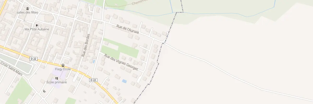 Plan de la Rue de l’Orvanne à Thoury-Férottes