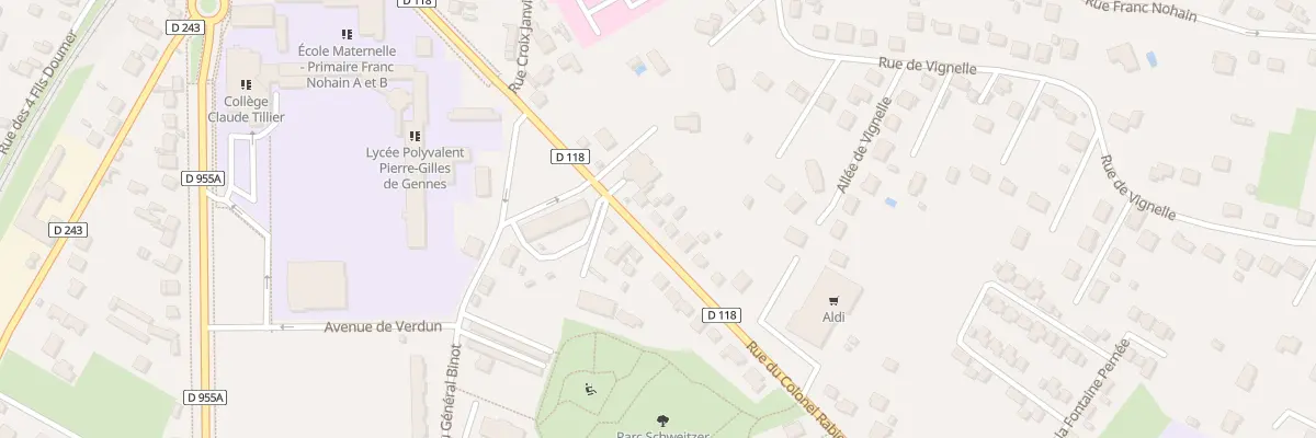Plan du 21 Rue Col Rabier à Cosne-Cours-sur-Loire
