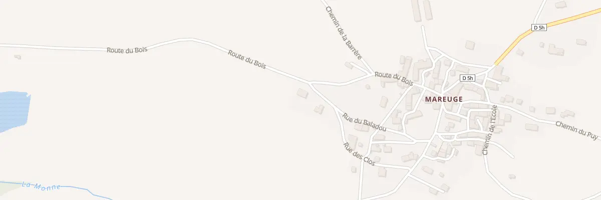 Plan du 5290 Mareuge au Vernet-Sainte-Marguerite