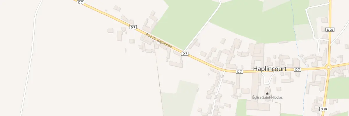 Plan du 15 Rue de Bapaume à Haplincourt