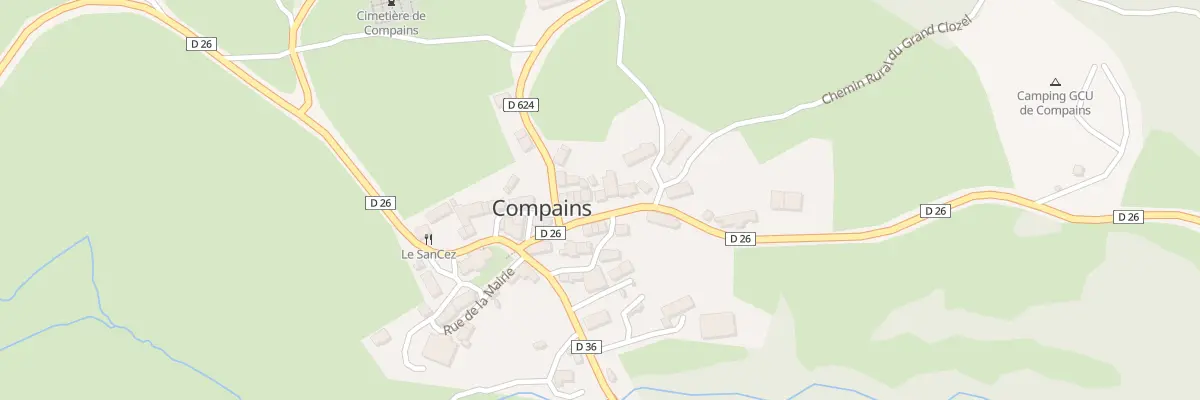 Plan du 5047 Compains à Compains