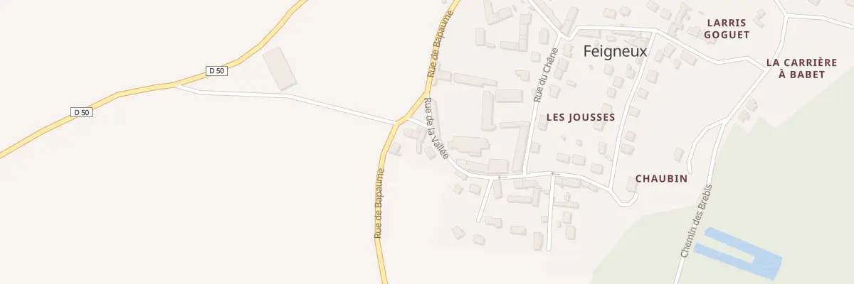 Plan du 2 Rue de la Vallée à Feigneux