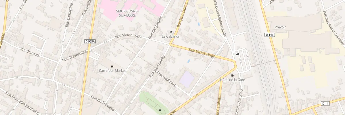 Plan du 74 Rue Jean Jaurès à Cosne-Cours-sur-Loire