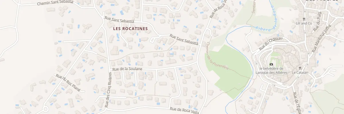 Plan de la Rue de la Soulane à Laroque-des-Albères