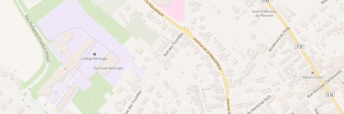 Plan du 7 Rue des Tourelles à Péronne