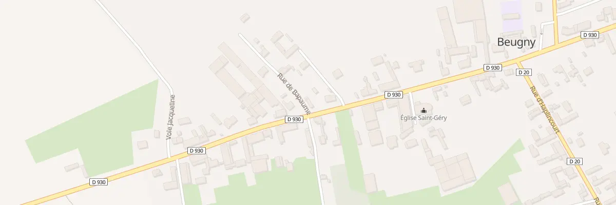 Plan du 28 Rue de Bapaume à Beugny