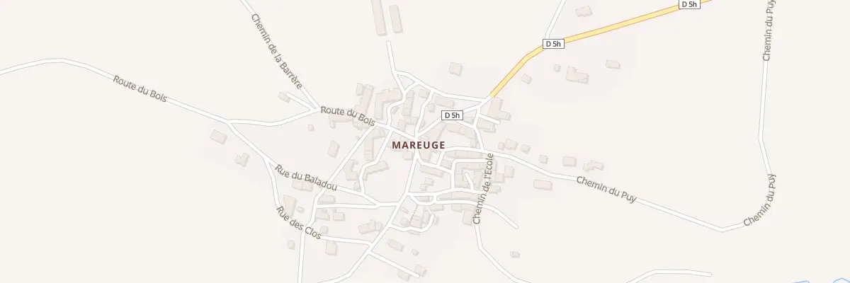 Plan du 5133 Mareuge au Vernet-Sainte-Marguerite