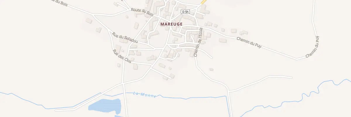 Plan du 5116 Mareuge au Vernet-Sainte-Marguerite