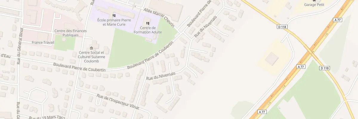 Plan du 4 All du Giennois à Cosne-Cours-sur-Loire