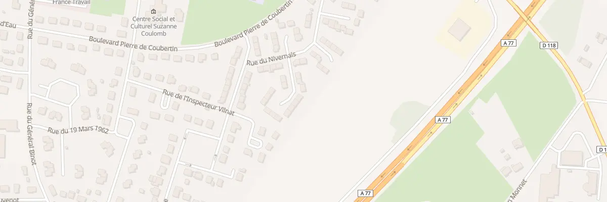Plan du 7 All du Morvan à Cosne-Cours-sur-Loire
