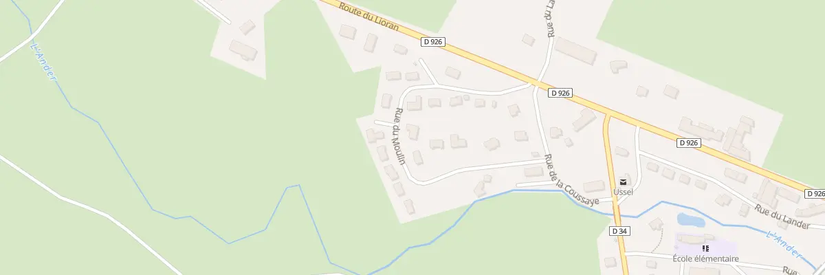 Plan du 9 Rue du Moulin à Ussel