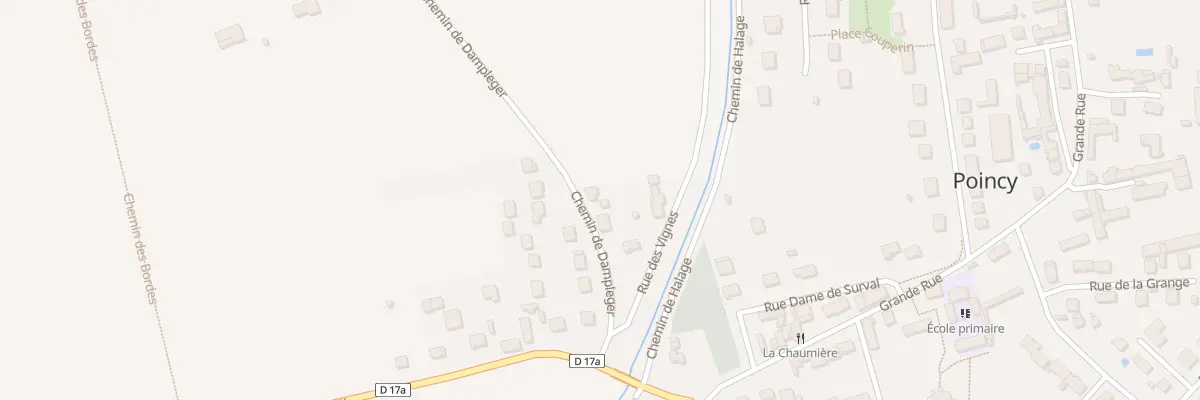 Plan du 1 Che de Dampleger à Poincy