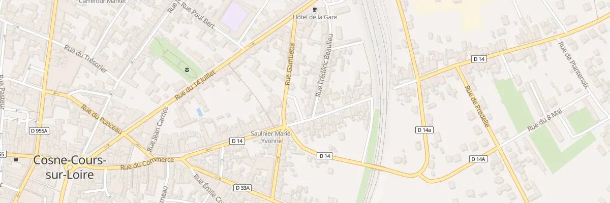 Plan du 1 Rue Frederic Beaulieu à Cosne-Cours-sur-Loire