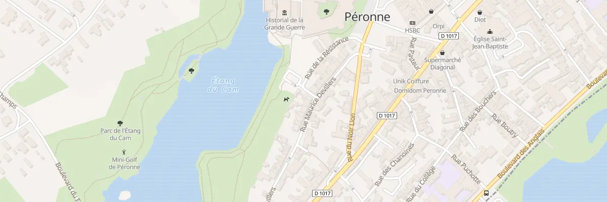 Plan du 22 Rue Maurice Devillers à Péronne