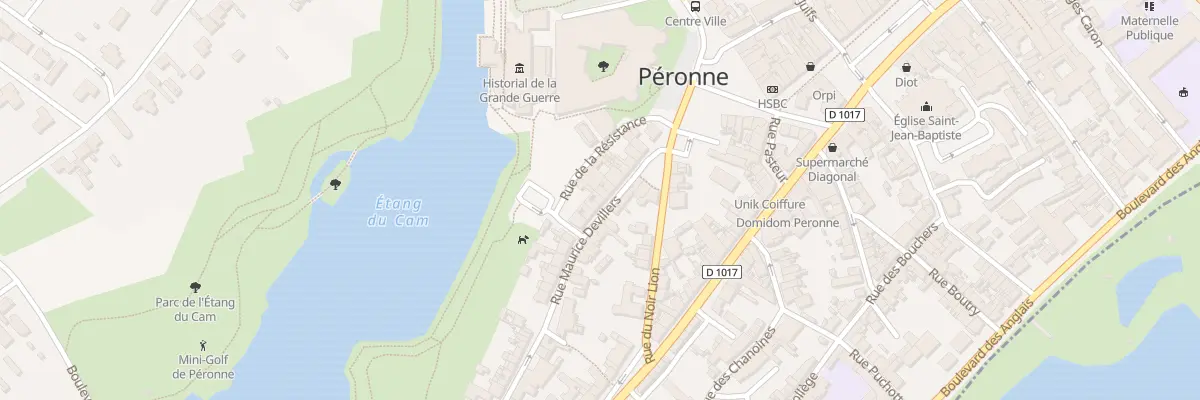 Plan du 12 Rue Maurice Devillers à Péronne