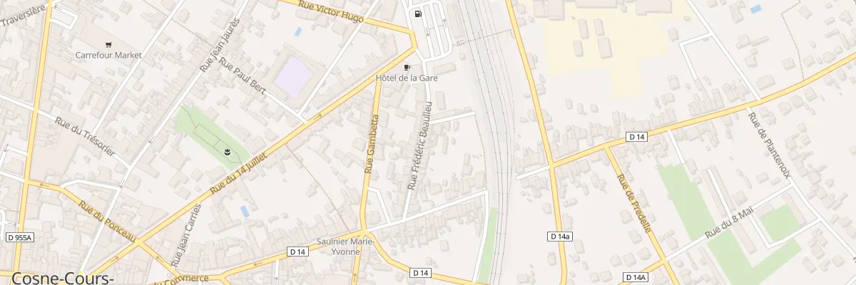 Plan du 12 Rue Frederic Beaulieu à Cosne-Cours-sur-Loire