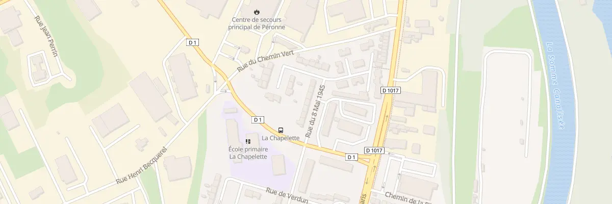 Plan du 7 Rue du 8 Mai 1945 à Péronne