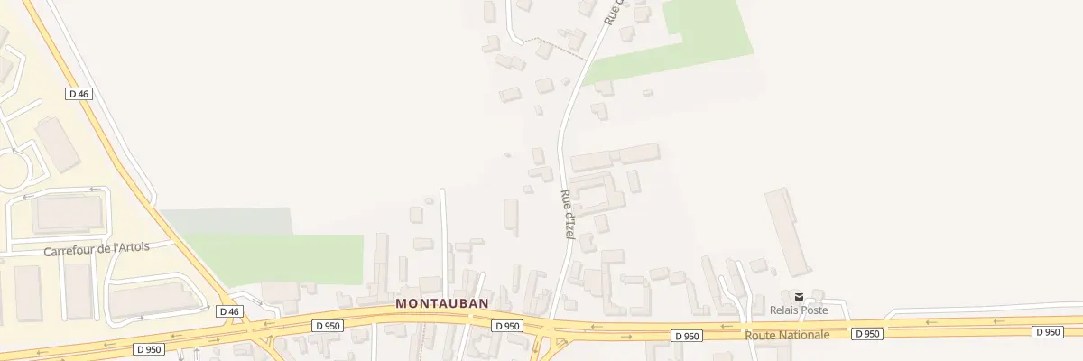 Plan du 2 Rue d’Izel à Fresnes-lès-Montauban