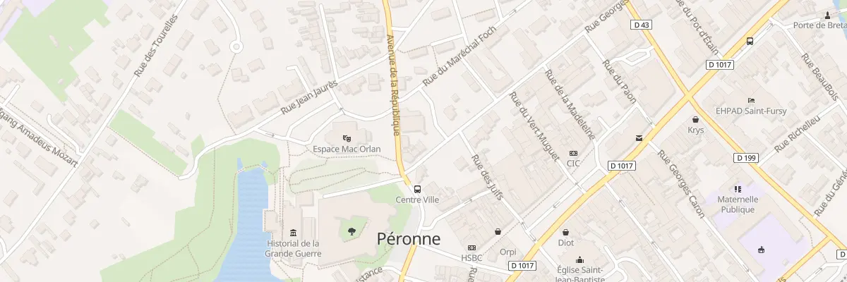 Plan du 3 Rue Georges Clémenceau à Péronne