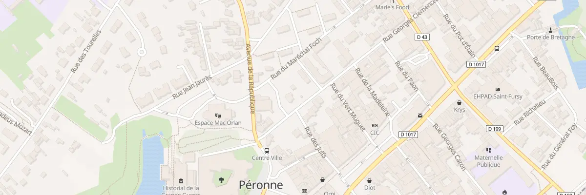 Plan du 9 Rue Georges Clémenceau à Péronne