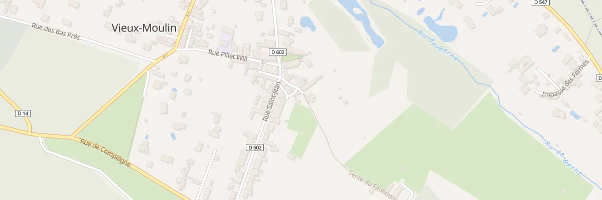 Plan du 2 Sen du Faubourg St Pierre à Vieux-Moulin