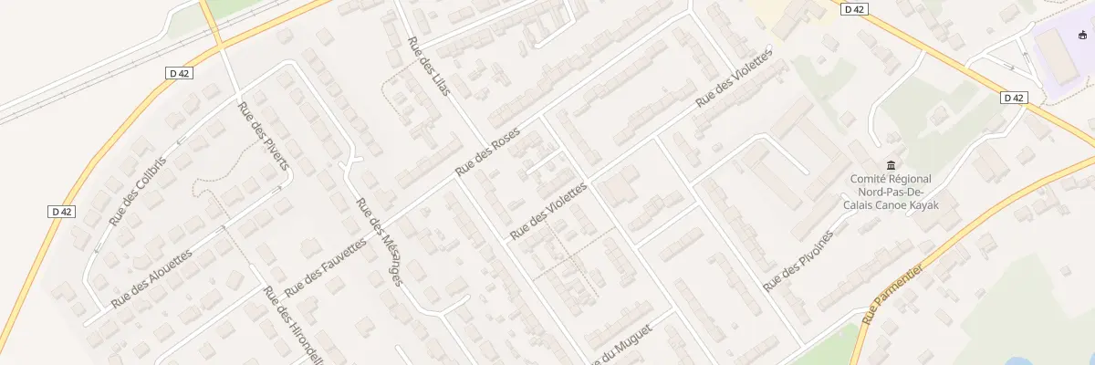 Plan du 22 Rue des Violettes à Biache-Saint-Vaast