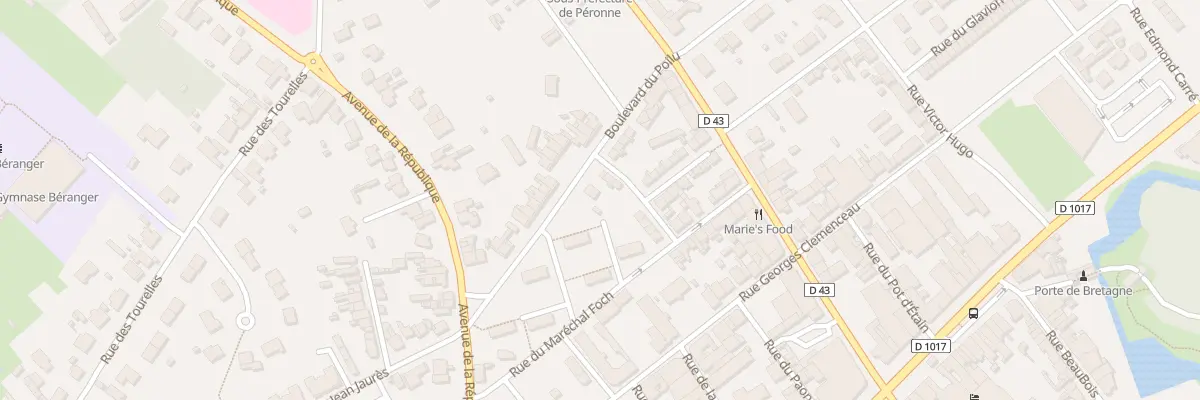 Plan du 8 Bd du Poilu à Péronne