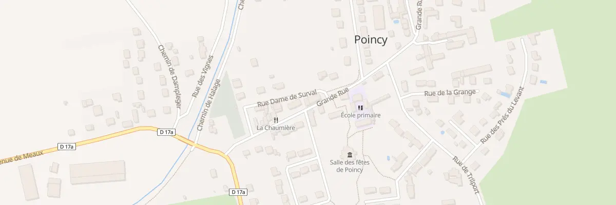 Plan du 20 Gr Grande Rue à Poincy