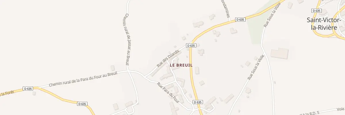 Plan du 5021 Le Breuil à Saint-Victor-la-Rivière