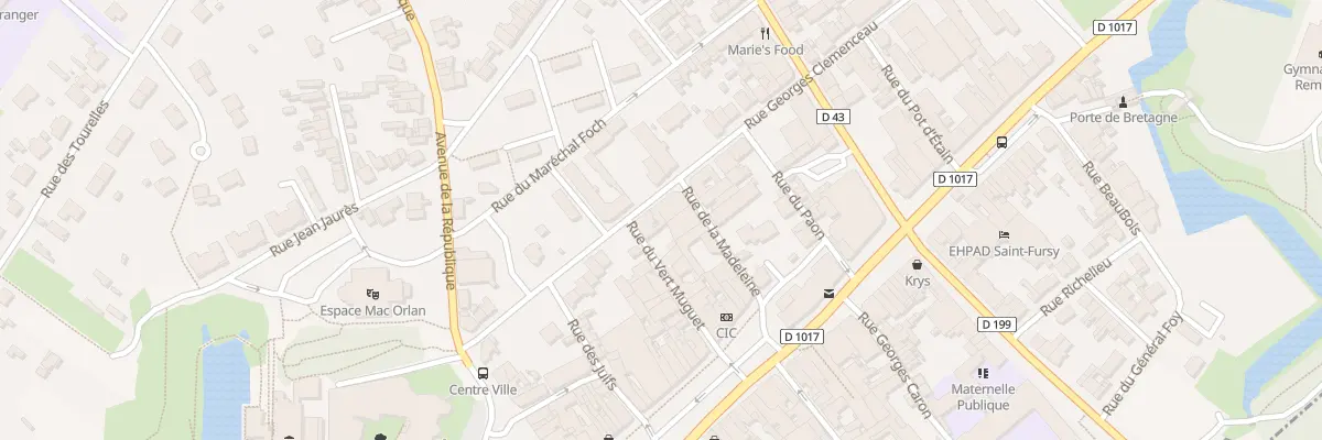 Plan du 20 Rue Georges Clémenceau à Péronne