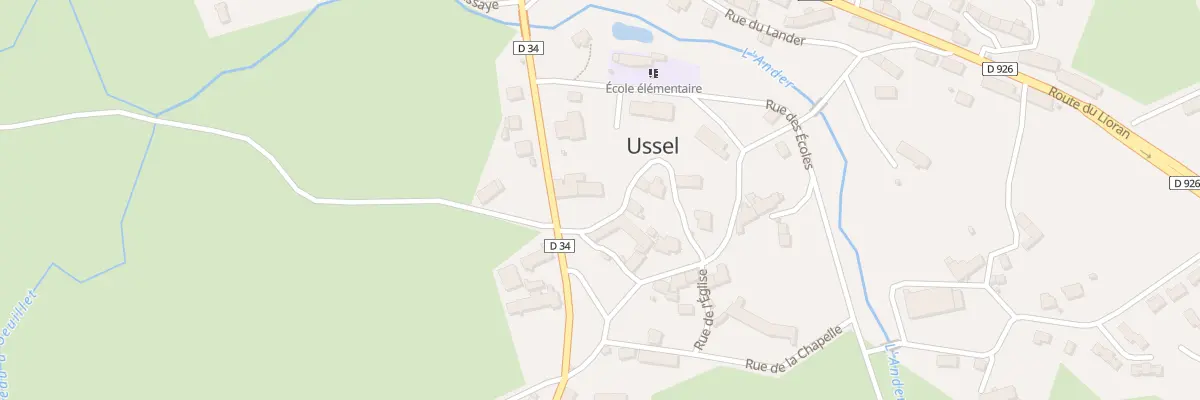 Plan du 1 Rue de la Celle à Ussel