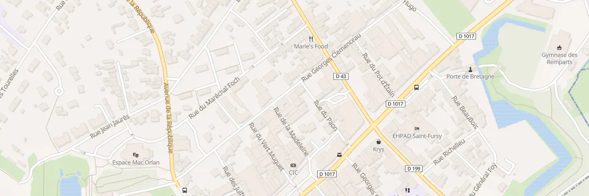 Plan du 28 Rue Georges Clémenceau à Péronne