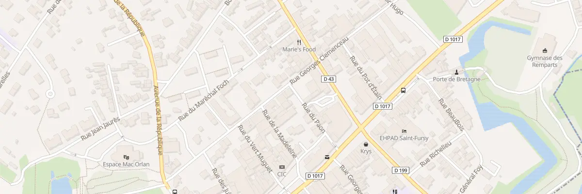 Plan du 30B Rue Georges Clémenceau à Péronne