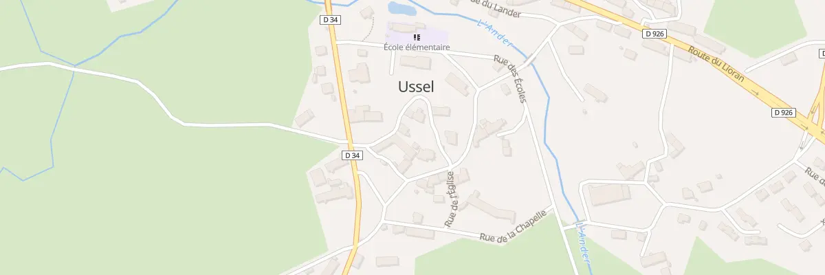 Plan du 2 Rue de la Celle à Ussel