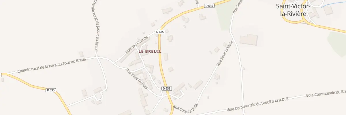 Plan du 5243 Le Breuil à Saint-Victor-la-Rivière