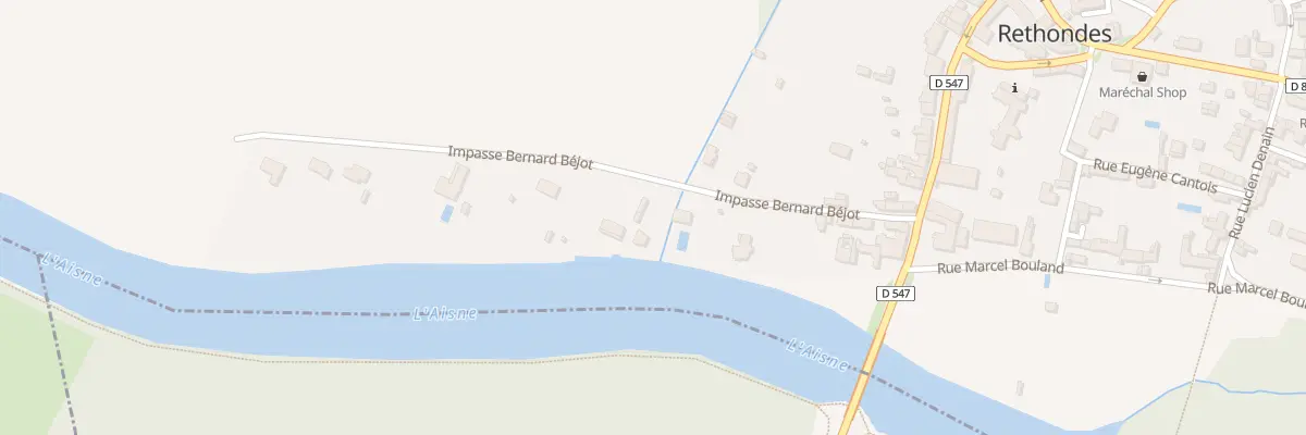 Plan du 13 Rue Bernard Béjot à Rethondes