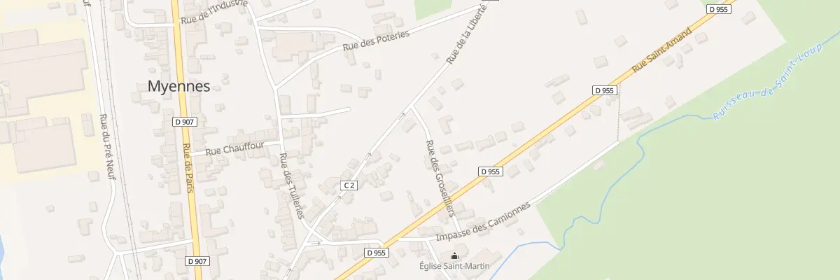 Plan du 2 Rue des Groseilliers à Myennes