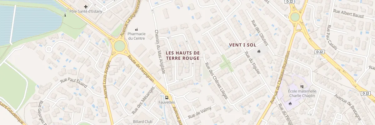 Plan du 22 Rue Josephine San Vicens à Cabestany