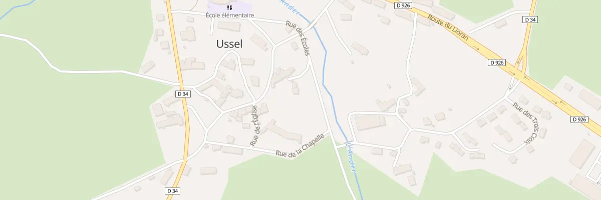 Plan du 18 Rue des Écoles à Ussel