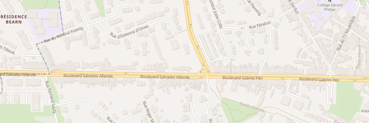 Plan du 56 Bd Salvador Allende à Hénin-Beaumont