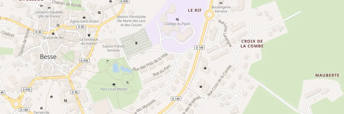 Plan du 1 Rue des Prés de la Ville à Besse-et-Saint-Anastaise