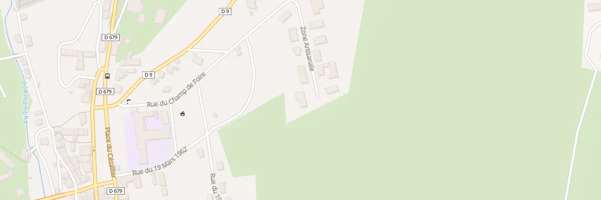 Plan du 9 Rue Zone Artisanale à Allanche
