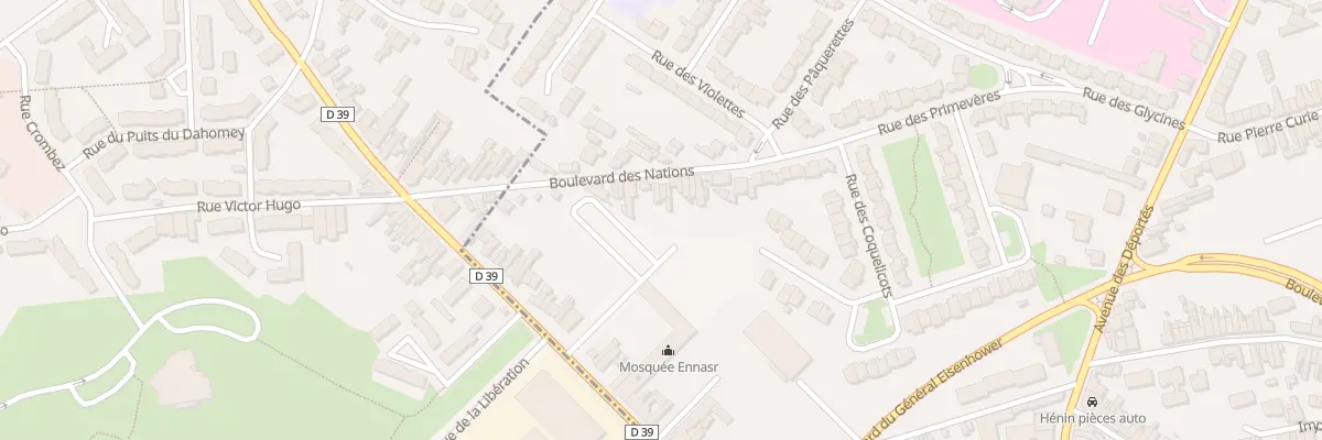 Plan du 170 Bd des Nations à Hénin-Beaumont