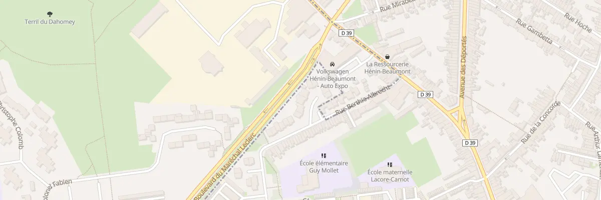 Plan du 124 Rue Berthie Albrecht à Hénin-Beaumont